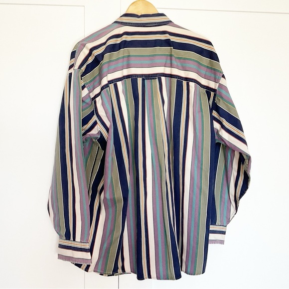 Gant Salty Dog Striped Poplin Button Down Grunge Y2K Shirt 90’s Vintage XL - Picture 2 of 10
